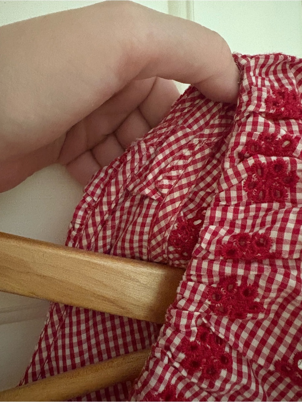 DOEN Red Gingham Ruffle Dress - Picture 6 of 6